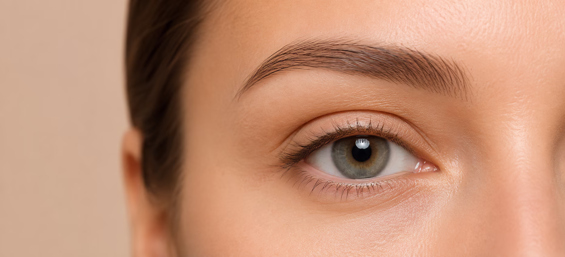Før eyelash extensions med naturvipper uden ekstra fylde og længde